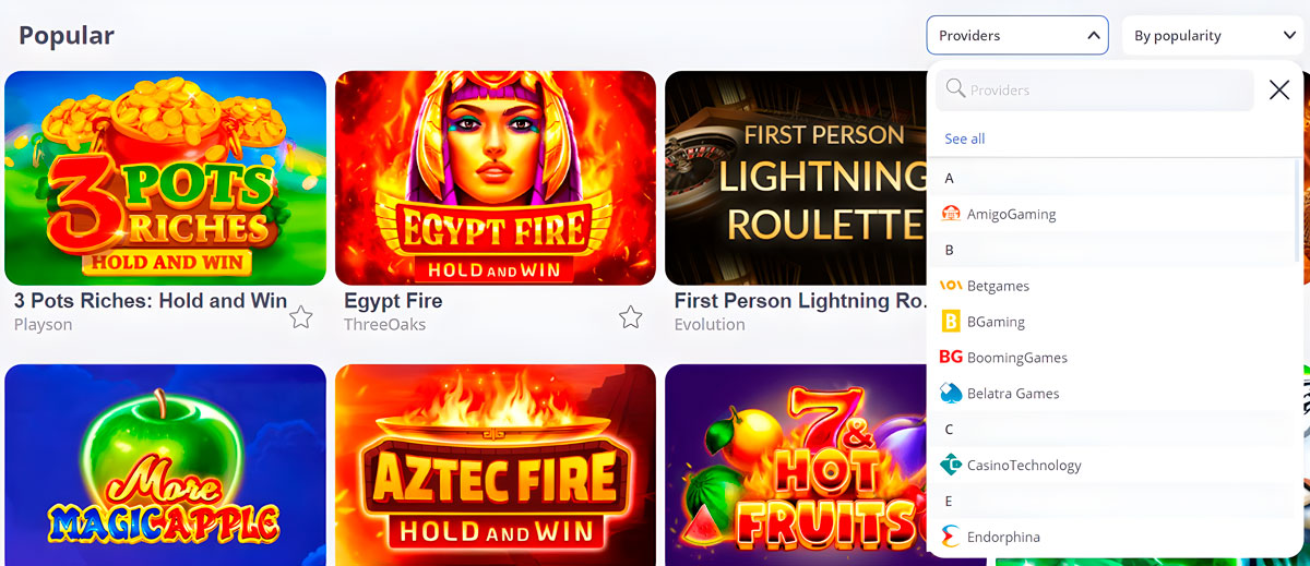 Casino Game Providers